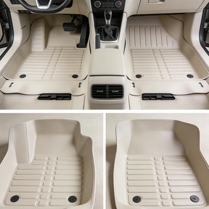 Leicht zu reinigendes Auto-Fußmatten-Set